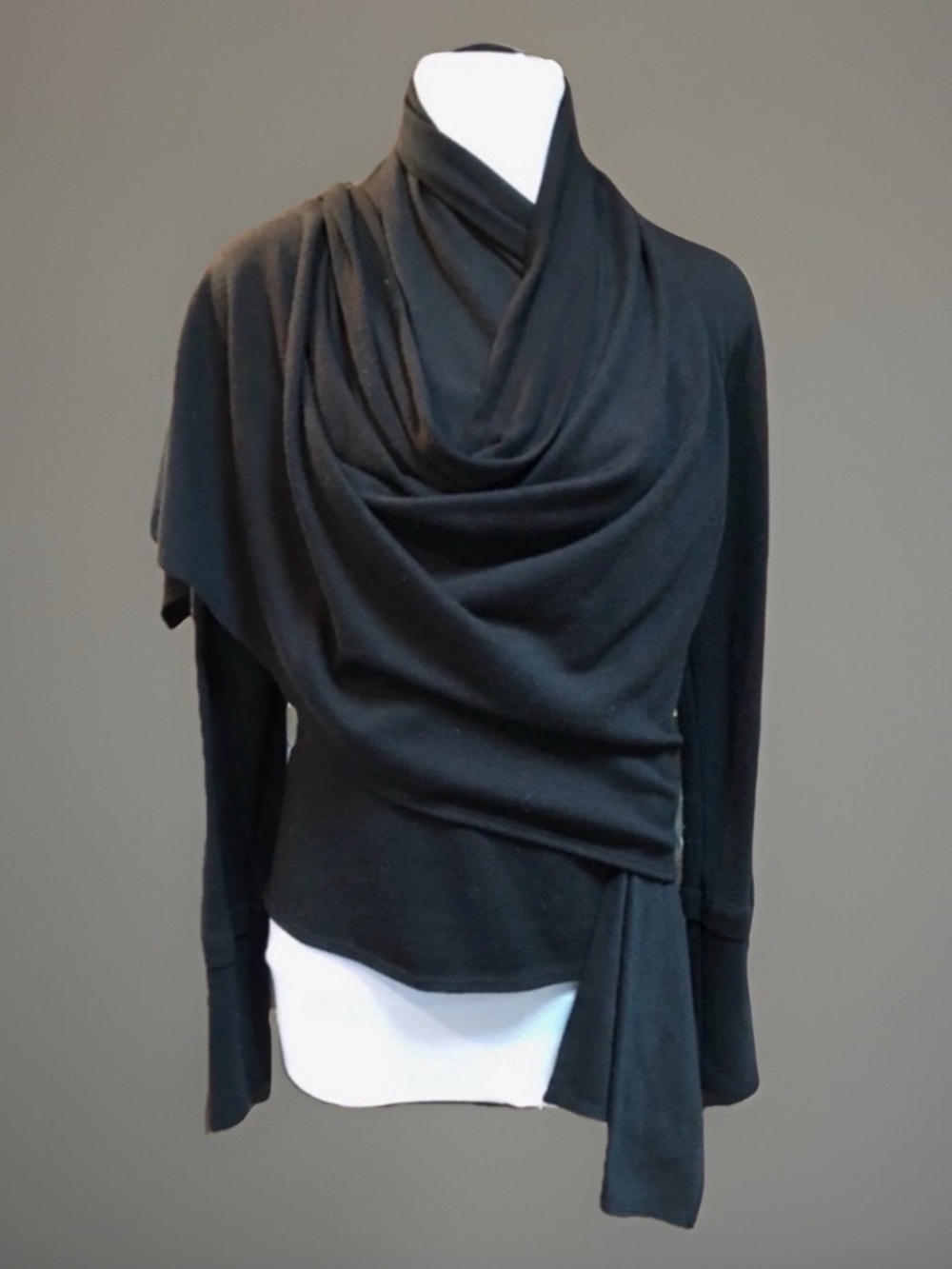 VINTAGE Pure Love CHIC Boho Rocker NESLAY S Draping Sweater Jacket Top sz S